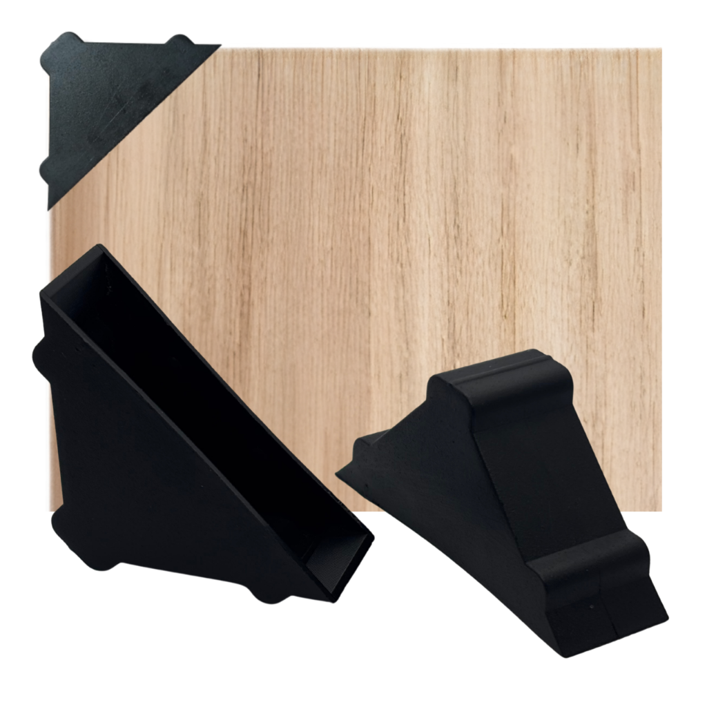 Eckenschutz Für Möbelplatten, 18–22 Mm, Schwarz, 4 Stück