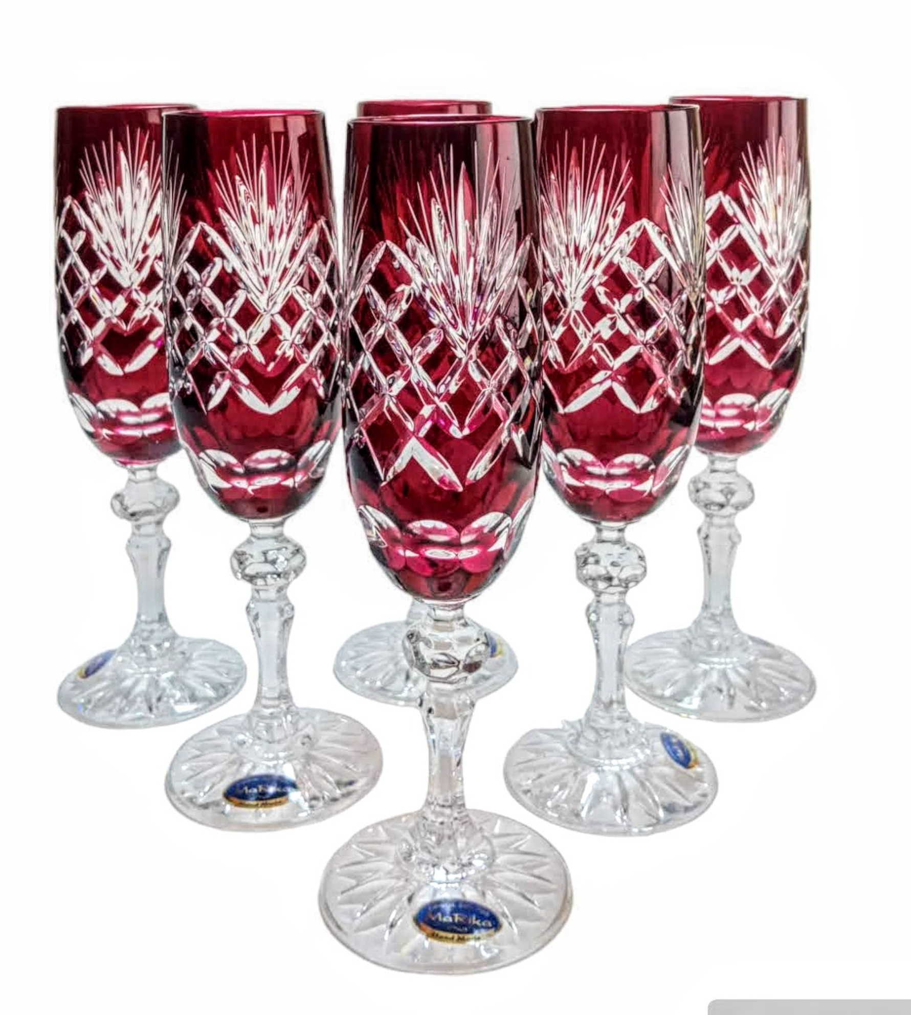 Ruby Crystal Champagnergläser 150ml Ananas