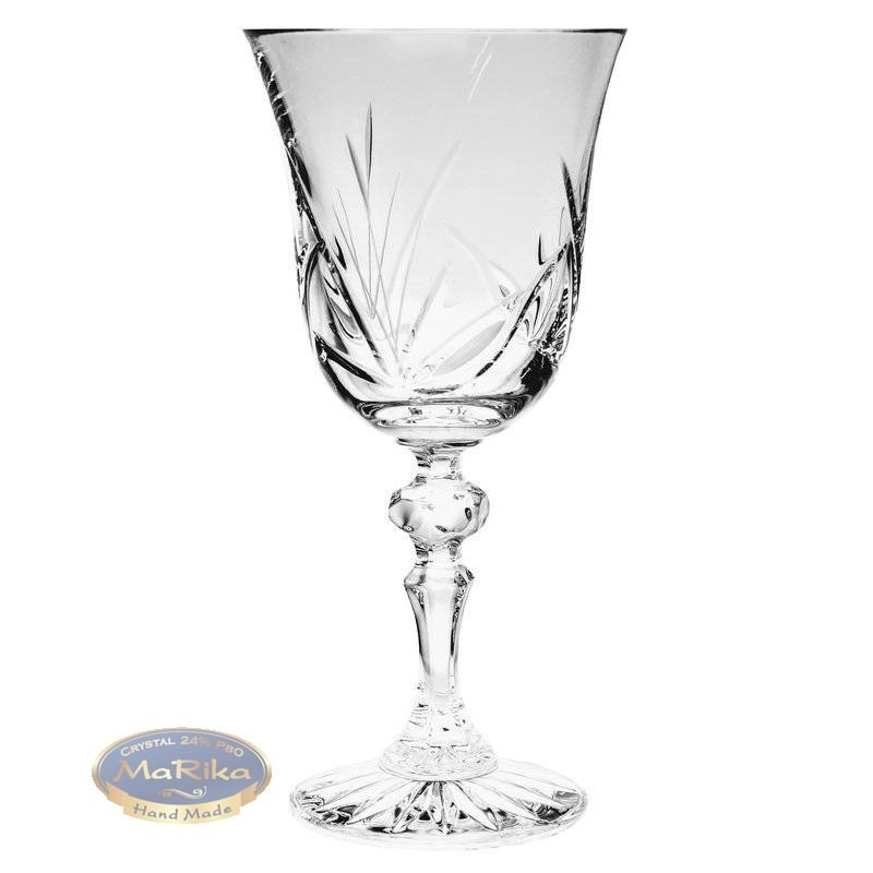 Elegante Kristallgläser (170 Ml) Mit Frozen Leaf-motiv – 6er-set Für Weiß- Und Roséwein, Perfekt Für Besondere Anlässe.