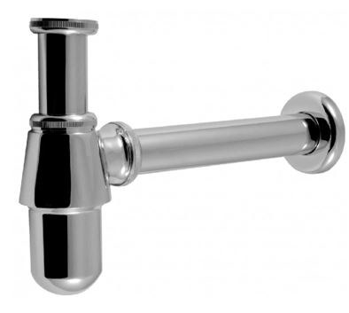 Flaschensiphon G 1 1/4" X 32 Mm Mit Rosette, Verchromtem, Verstellbarem Abflussrohr D