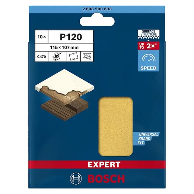 Bosch SLIBEBLAD PLAN 115X107MM K120 10 STK
