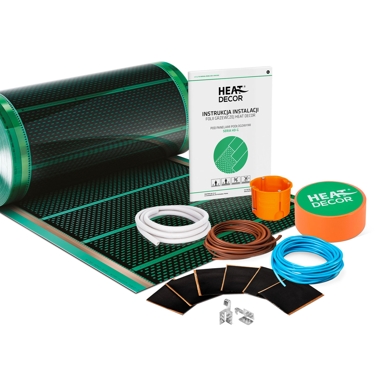 Hd-g Heizfolienset 80 W/m², Breite 50 Cm - Ohne Thermostat - Con