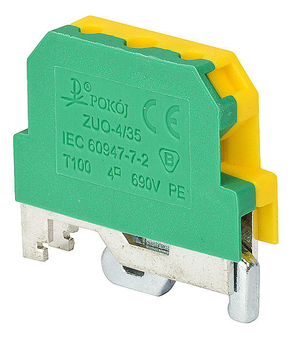 Gelbgrüner Schutzgewindeverbinder Zuo-4/35