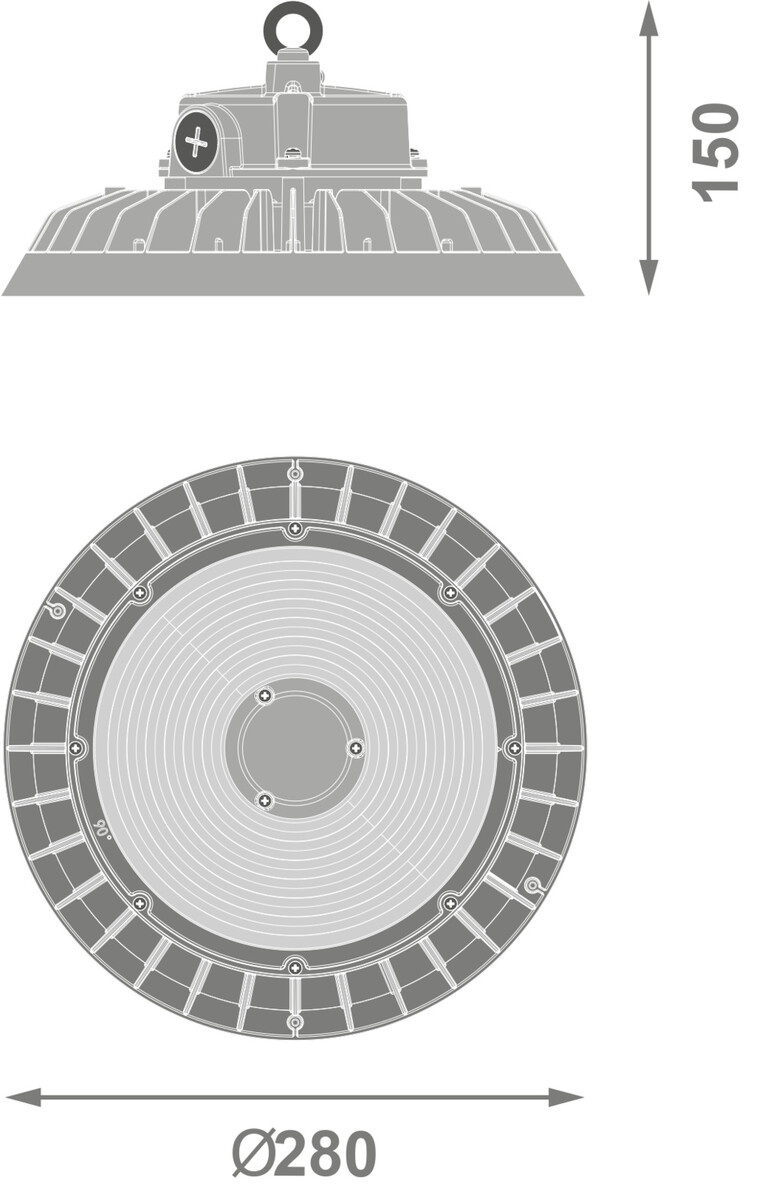 Highbay E 200 W Ml 840 60deg Ip65 Leuchte