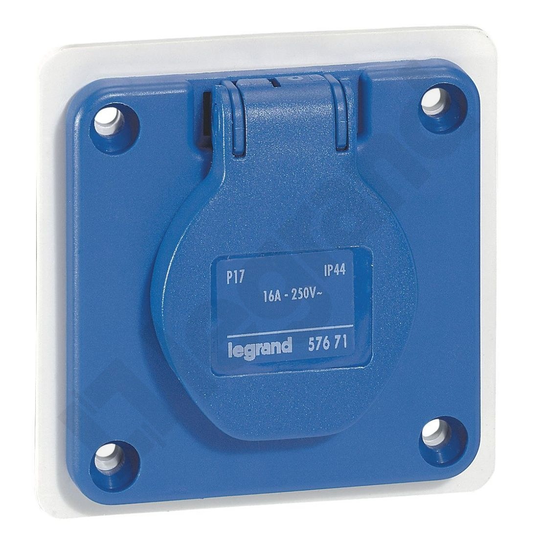 P17 Ip44 230 V 16 A 2p+z Einbausteckdose