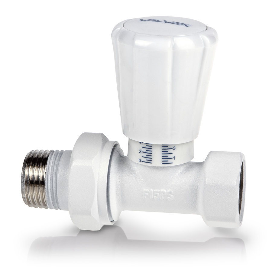 Straight Activ Plus 1/2 Zoll Weißes Heizkörperventil