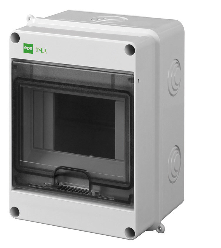 Ep-lux Plus 5-modul-aufputzverteiler Ip55 Mit Th-35-montageschiene Und Li