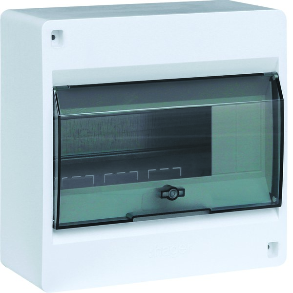 Ic2 1x8 Modulschalttafel, Ip40, Transparente Tür