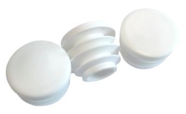 Innenkappe Für Rohrprofil, 18 Mm, 50 Stück, Weiß