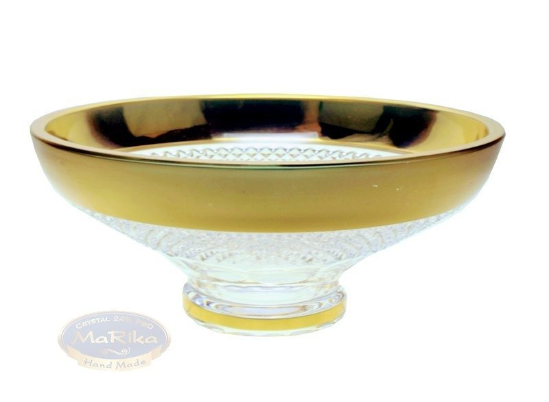 Kristallschale 15 Cm, Gold