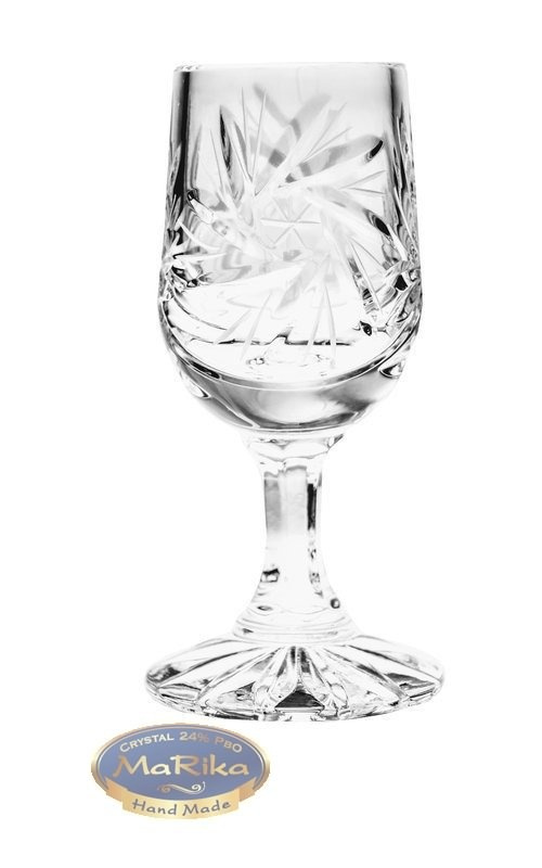 Kristall-wodkagläser 25 Ml Mit Mahlwerk-muster – 6er-set, Hersteller: Marika Crystal
