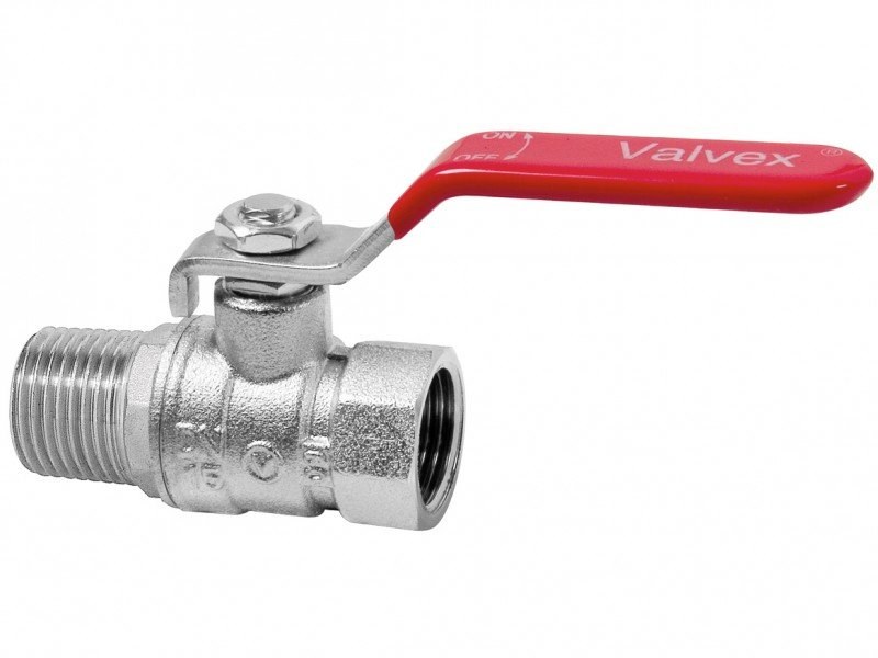 Vernickeltes Kugelventil Mit Stahlhebel-drossel (dst) (n-w-version) Ein