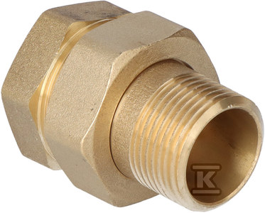Drehbare Gerade Schraubverbindung, Kurzes 1" Messing