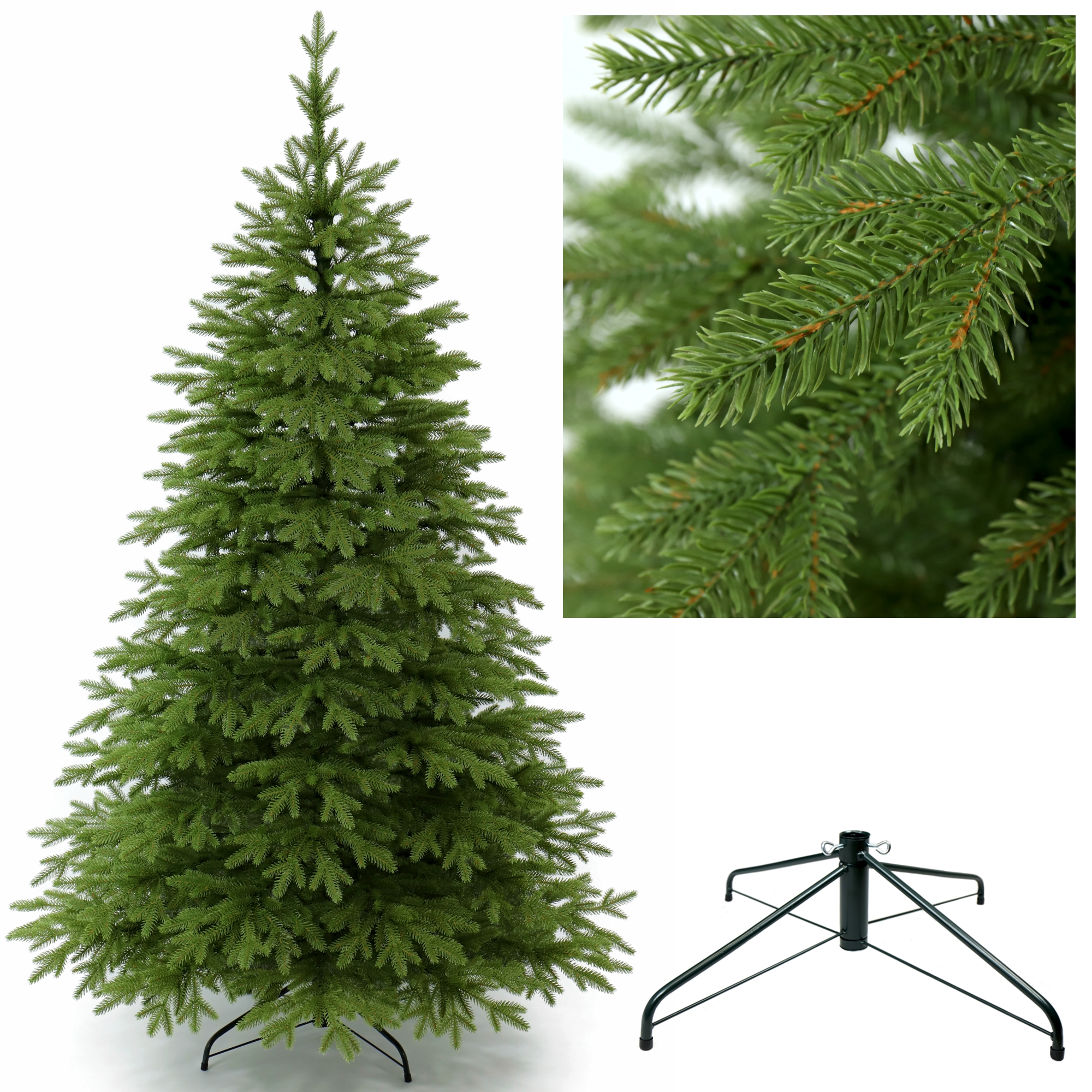 Künstlicher Weihnachtsbaum, Fichte, Natur, 100 % Pe, 150 Cm