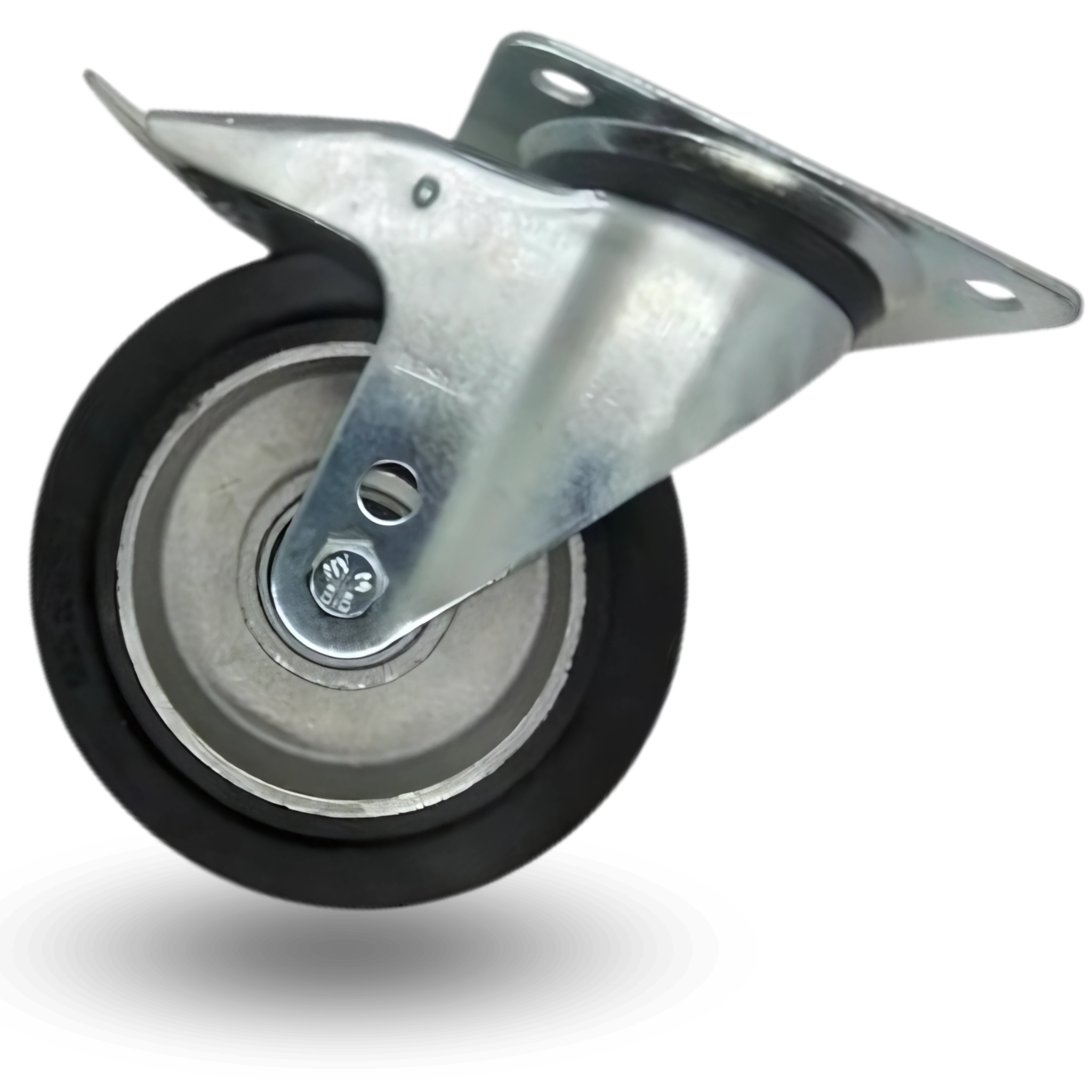 Schwenkrad, Radsatz, Bremse, 125 Mm, 200 Kg, Bpab 1251, Aluminium-gummi
