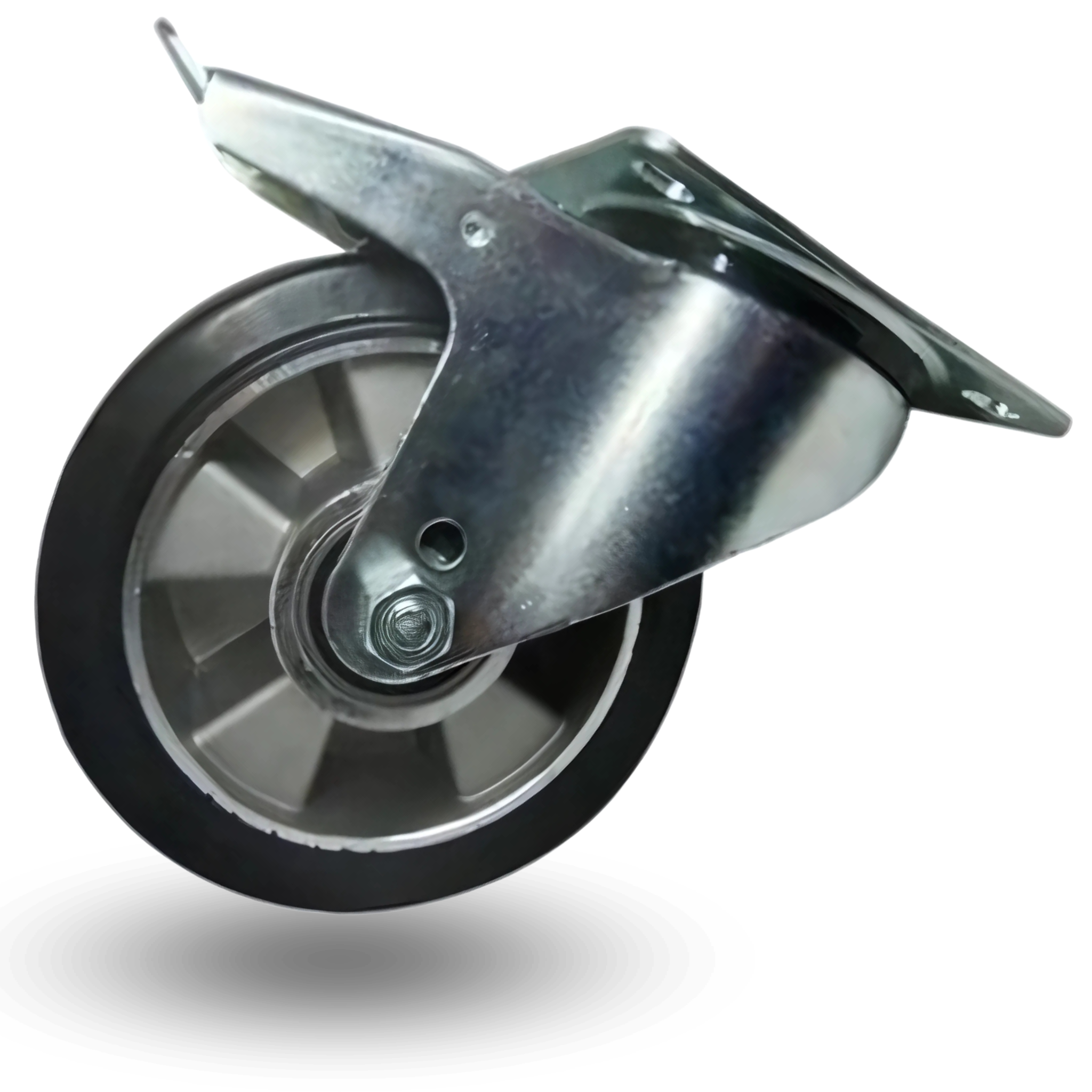 Schwenkrad, Radsatz, Bremse, 160 Mm, 350 Kg, Bpab 1603, Aluminium-gummi