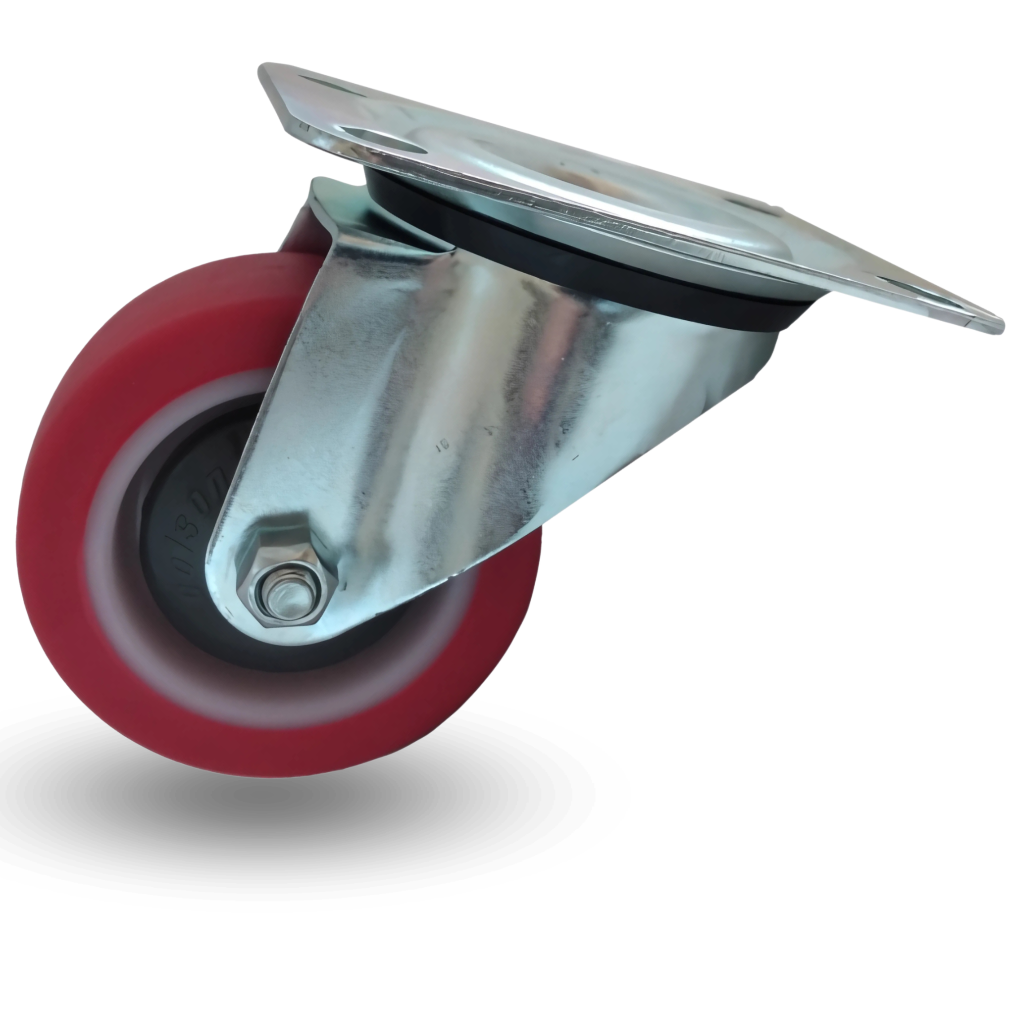 Lenkrolle 80 Mm 150 Kg Jppu 0801 Rot Polyurethan