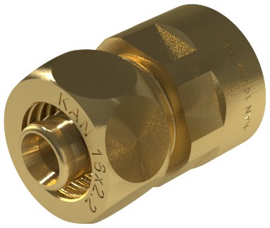 Ultraline Messing-schraubverbinder - 16 G1/2