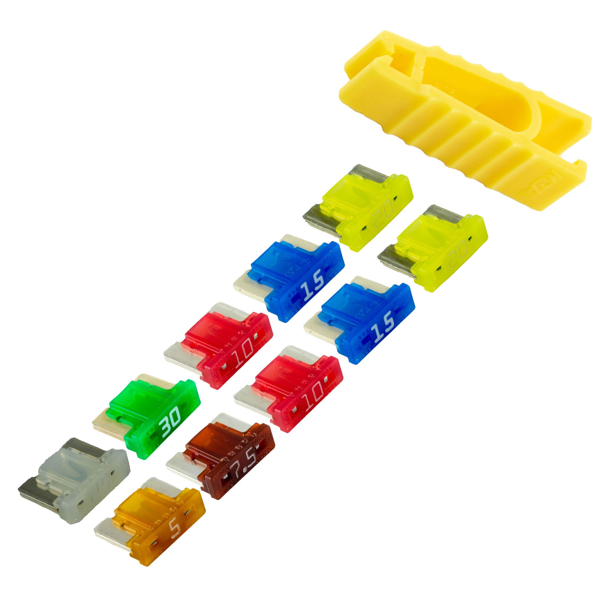 Mini-flachsicherungssatz (10 Stück) Mit Greifer