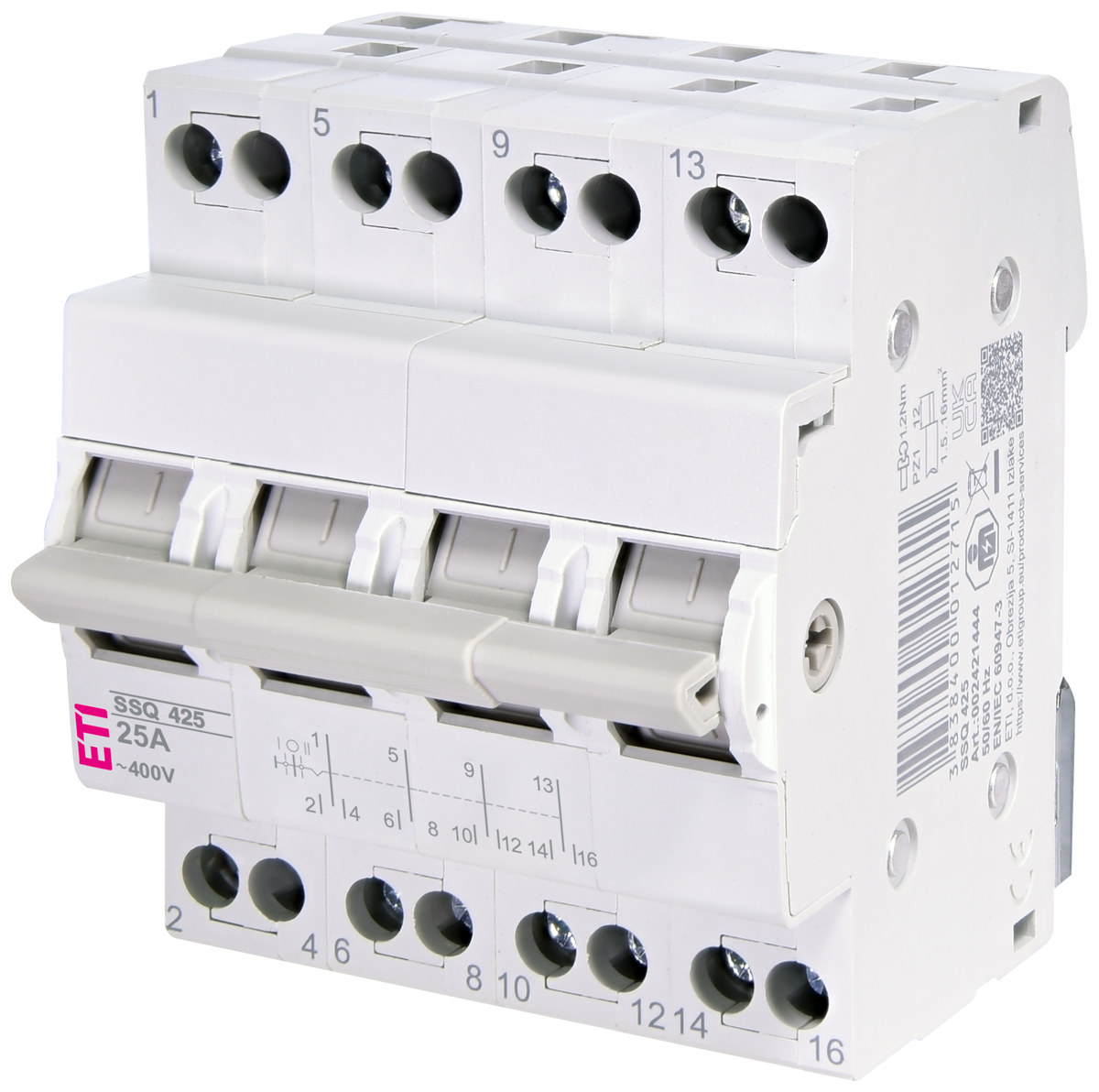 Modulares Schaltnetzgenerator I-o-ii 25a 4-polig Ssq 425