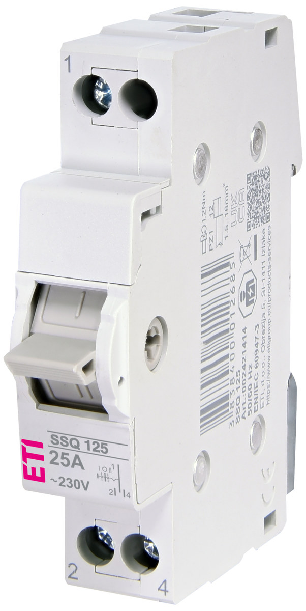 Modulares Schaltnetzgenerator I-o-ii 25a 1-polig Ssq 125