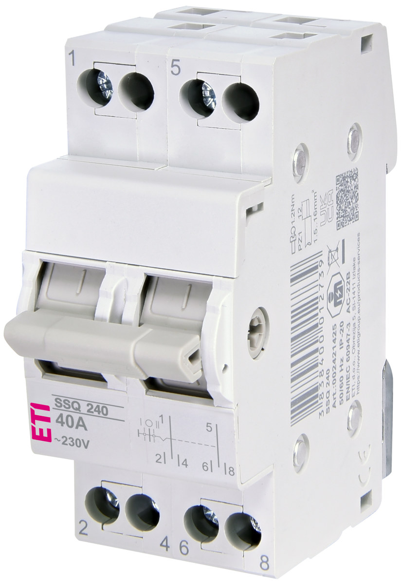 Modulares Schaltnetzgenerator I-o-ii 40a 2-polig Ssq 240