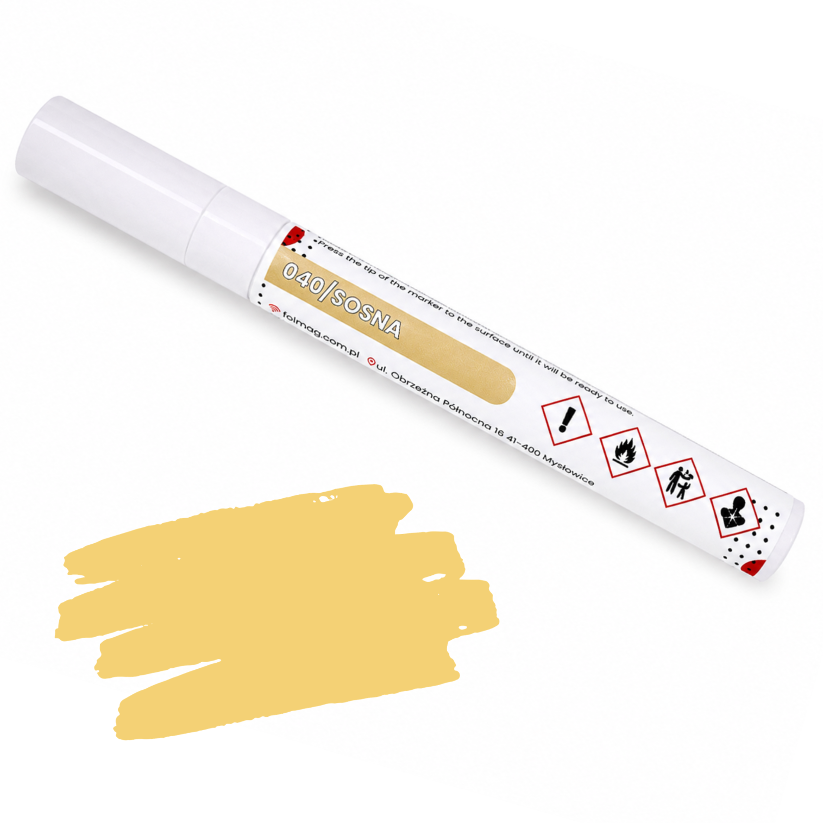 Möbelretuschierstift, Schnelltrocknender Reparaturstift, Kiefer (040)
