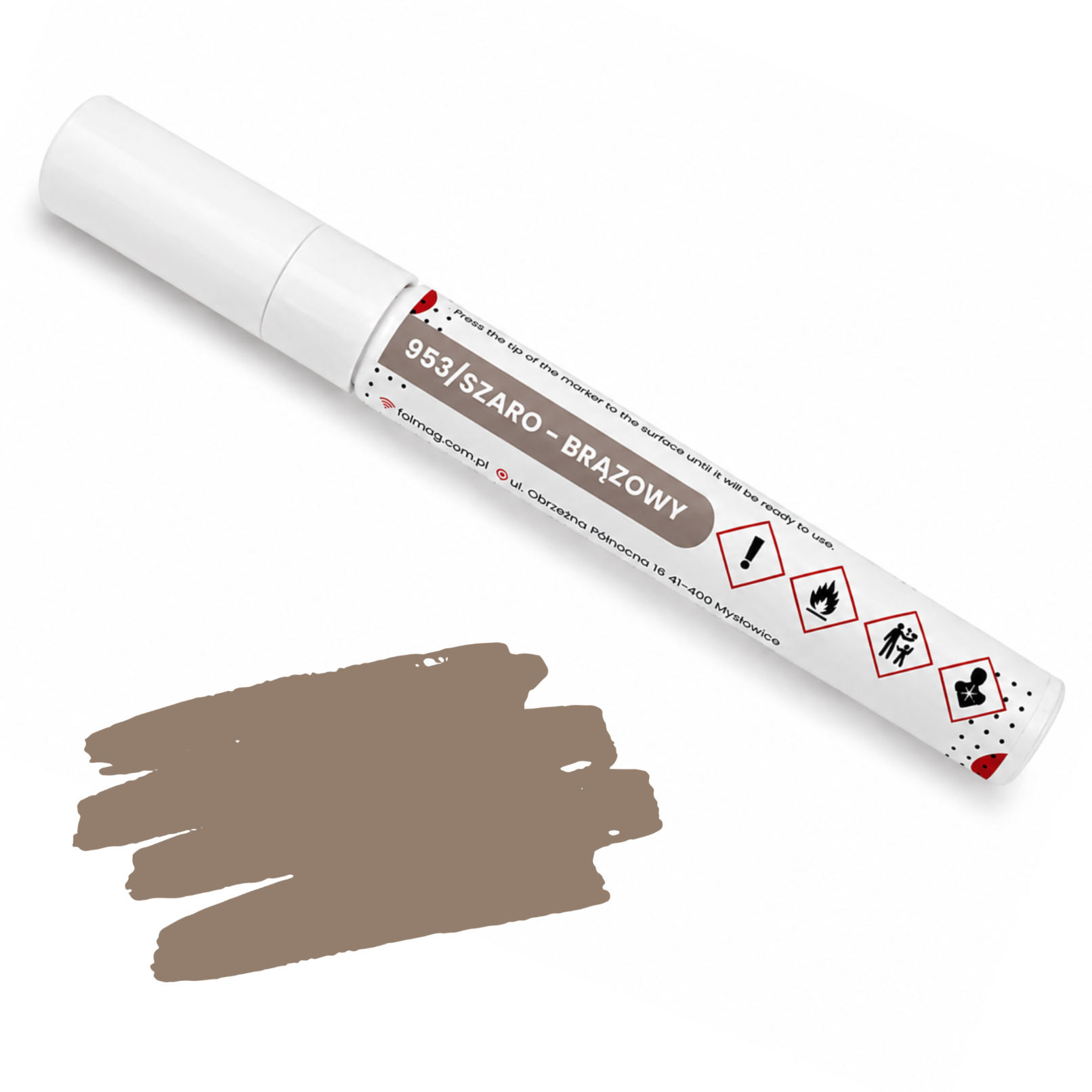 Möbelretuschierstift, Schnelltrocknender Reparaturstift, Graubraun