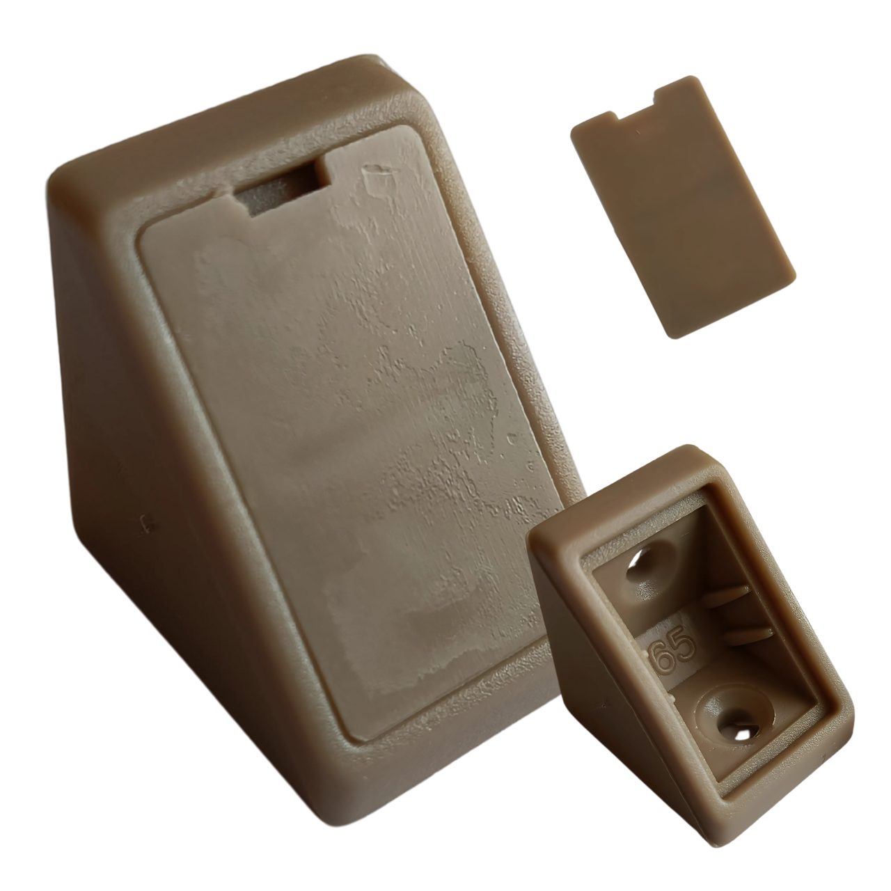 Möbelwinkel 24x24x20 Komandorek-winkel Mit Klappe, Beige Esche (70), 100 Stück