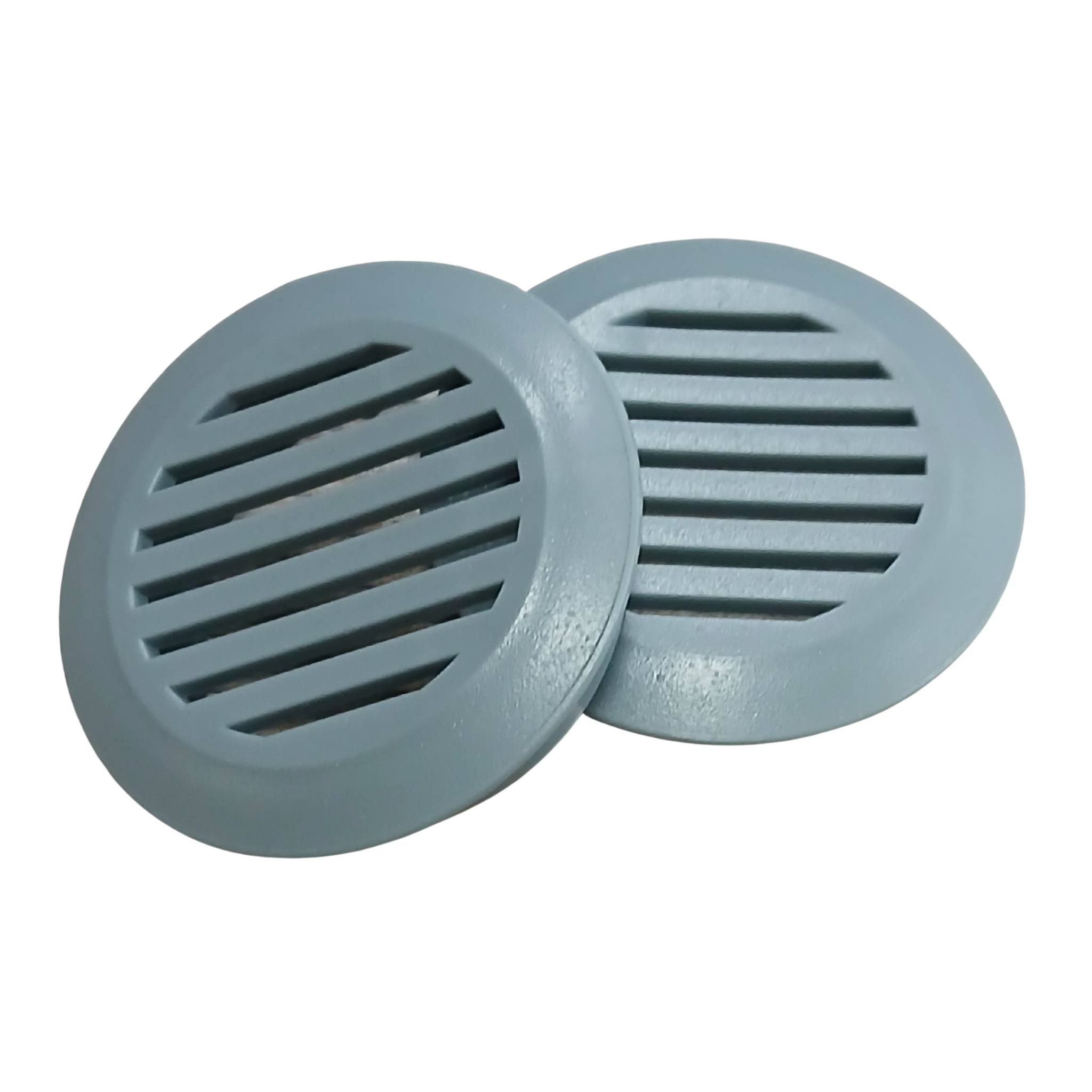 Lüftungsgitter Für Möbelschränke, Durchmesser 50 Mm, Grau, 10 Stück