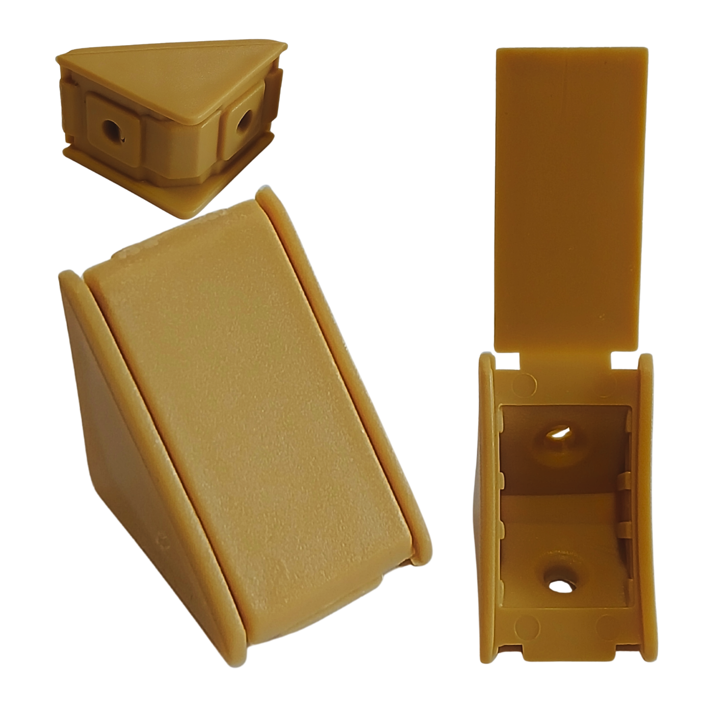 Möbelwinkel 27x27x20 Komandorek-winkel Mit Klappe, Braun, Buche (09), 100 Stück