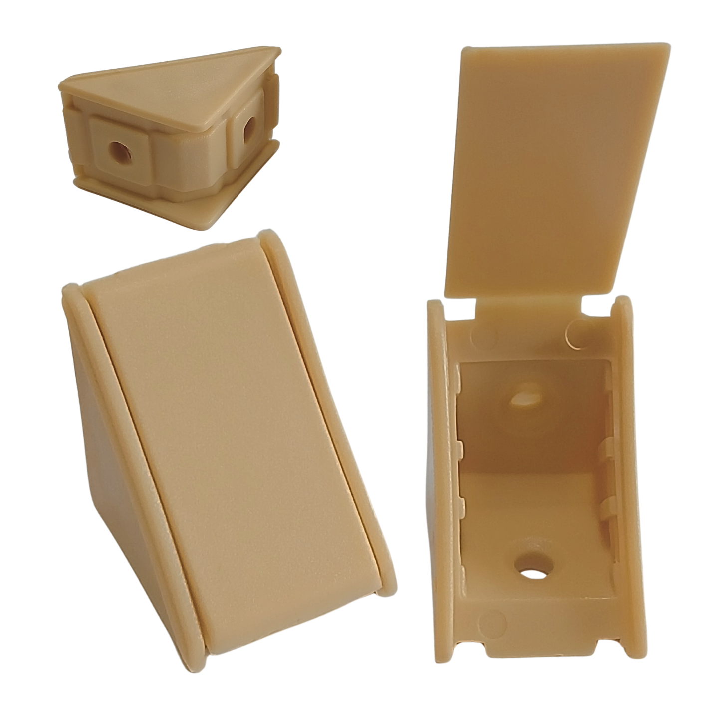 Möbelwinkel 27x27x20 Komandorek-winkel Mit Klappe, Beige Ahorn (12), 100 Stück