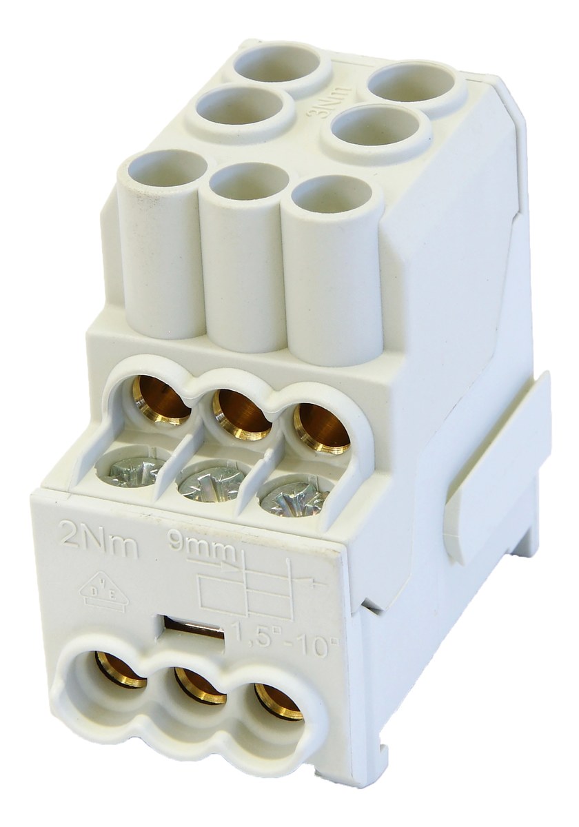 Verteilerblock Sdb 100 Al/cu 80010 Simblock, Grau