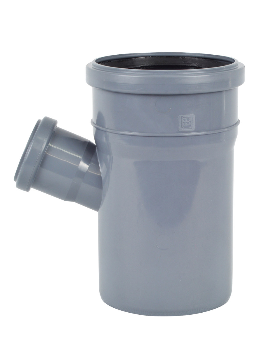 Pp-ht 110x50/67 Sanitär-t-stück, Für Interne Abwasserleitungen, Aschfarben