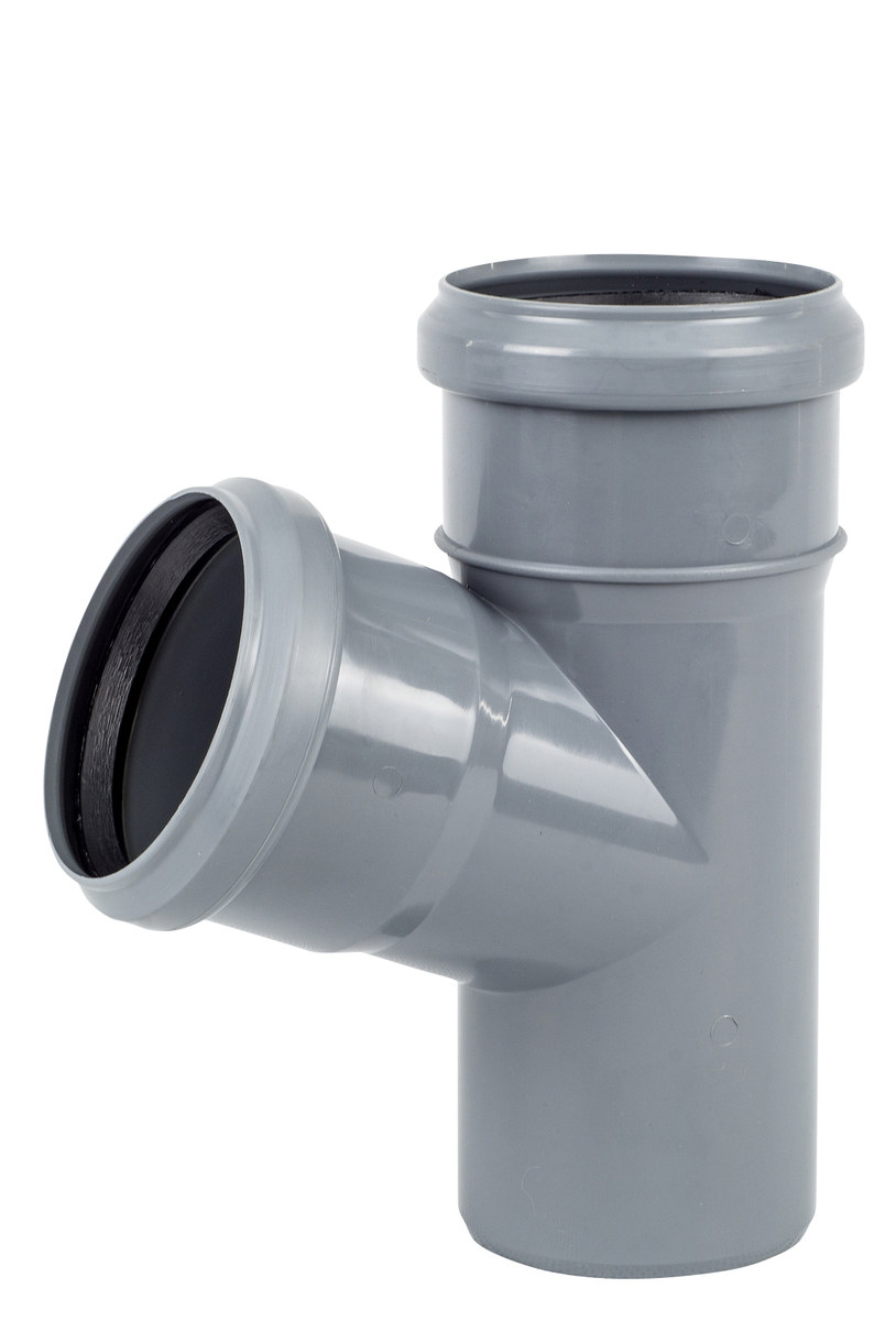 Pp-ht 75x75/67 Sanitär-t-stück, Für Interne Abwasserleitungen, Aschfarben,