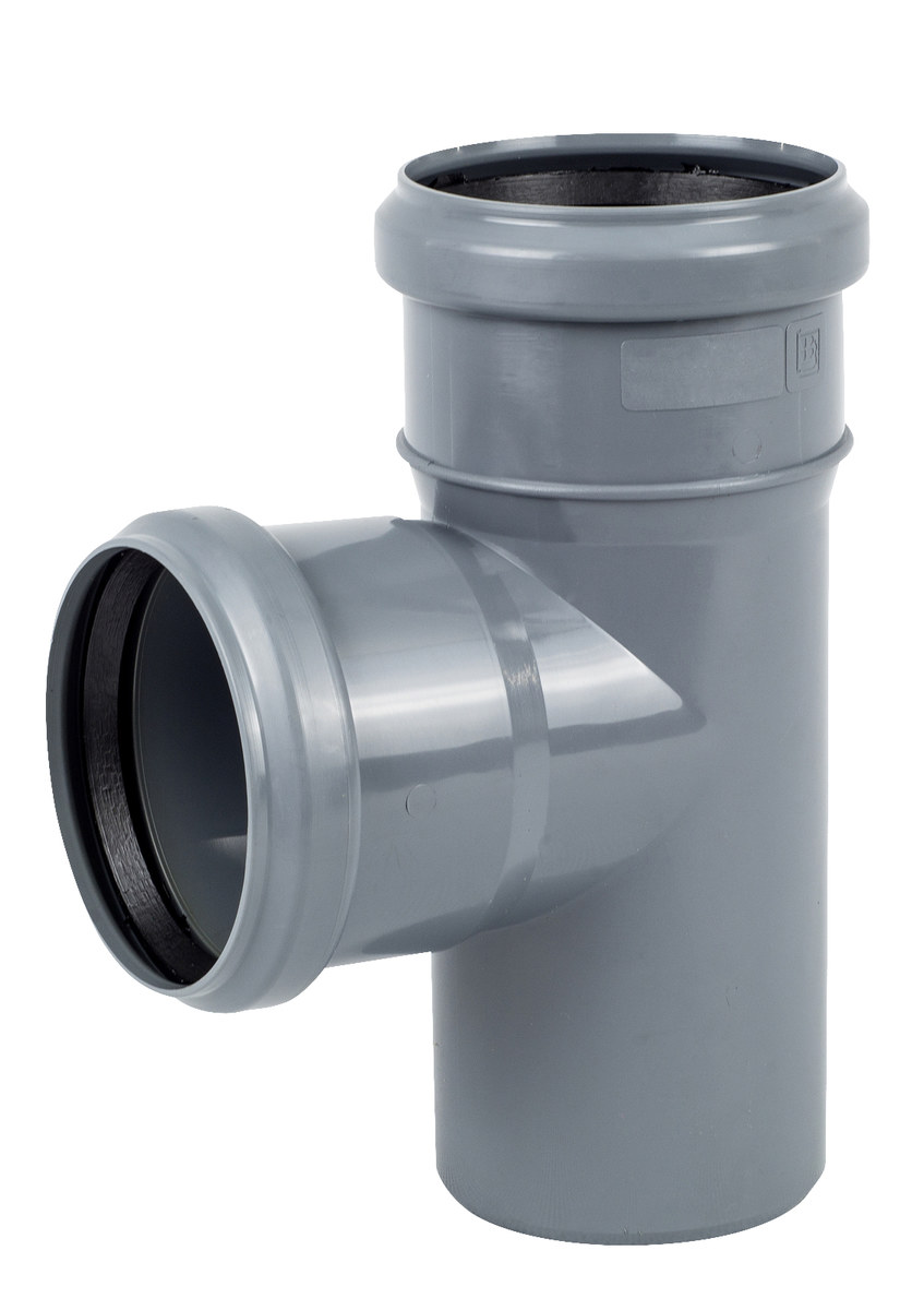 Pp-ht 75x75/90 Sanitär-t-stück, Für Interne Abwasserleitungen, Aschfarben,