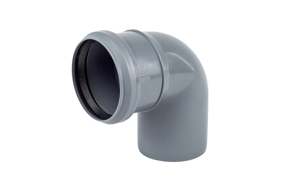 Pp-ht 110/90 Sanitärbogen, Für Interne Abwasserleitungen, Aschfarben, On