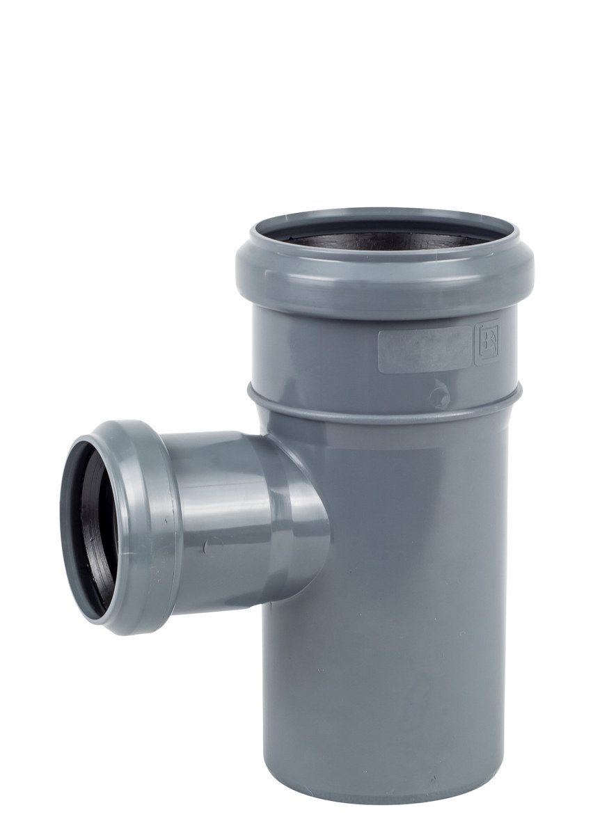 Pp-ht 110x75/87 Sanitär-t-stück, Für Interne Abwasserleitungen, Aschfarben