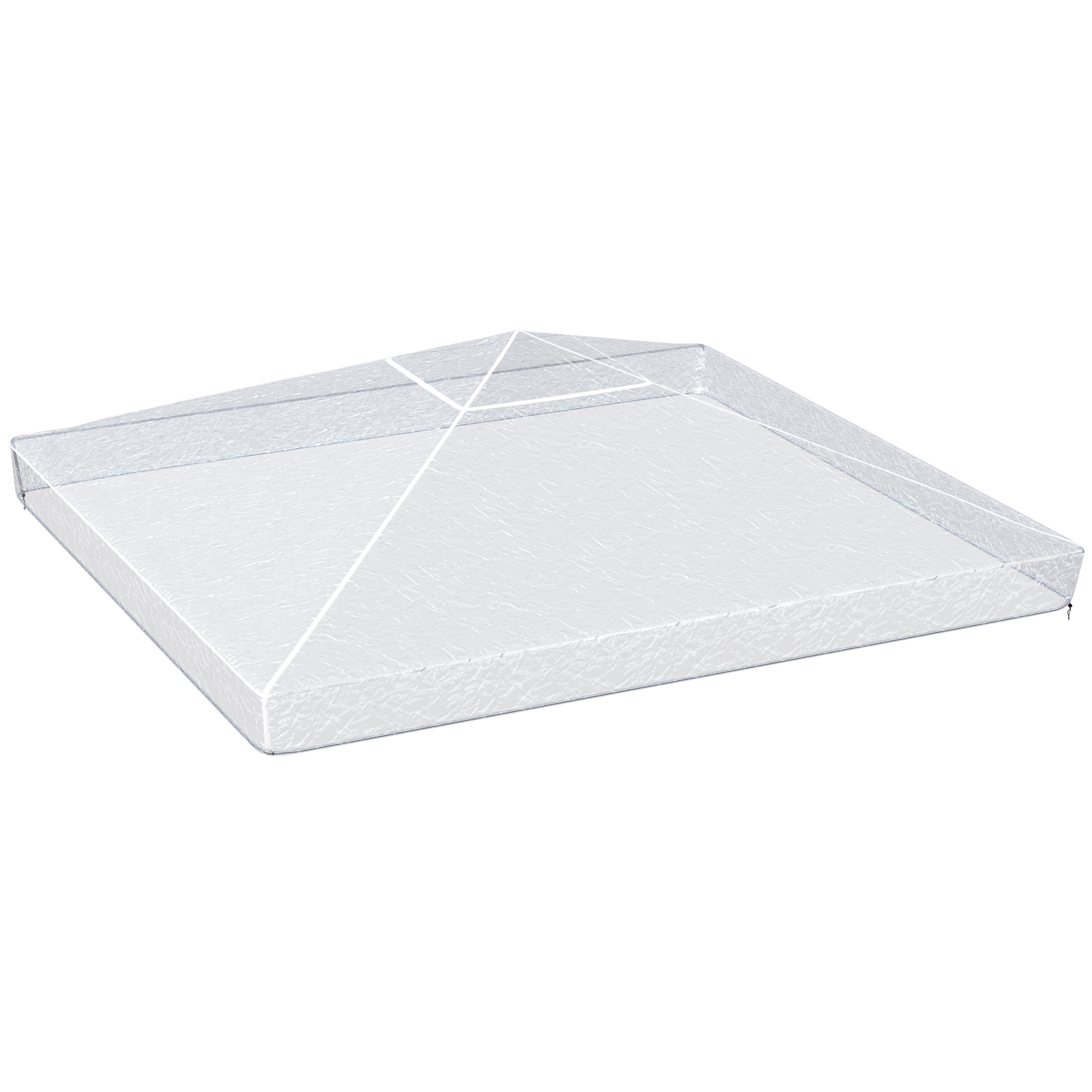 Pavillon‑abdeckung 3x3m Wasserdicht & Winterfest, Stabiler Ersatzbezug Für Gartenpavillon & Gartenzelt, Transparent
