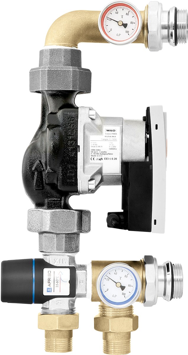 Pumpengruppe Mit Thermostatischem Dreiwege-mischventil - Kvs = 1.