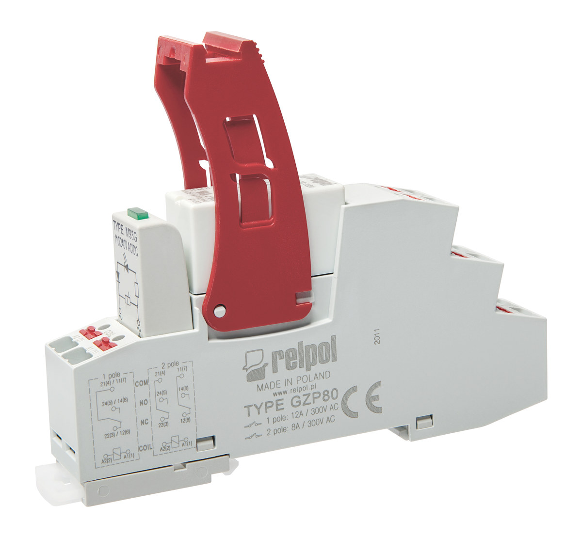 Steckrelais 2p, 8a, 24 V Dc Pi84-024dc-m41g-ps-2012