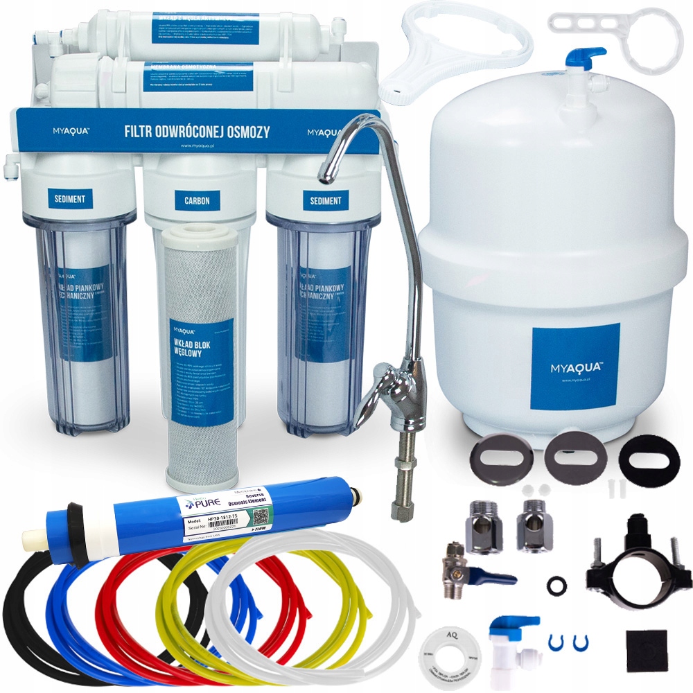 Ro5 Umkehrosmose-wasserfilter, Transparentes Gehäuse