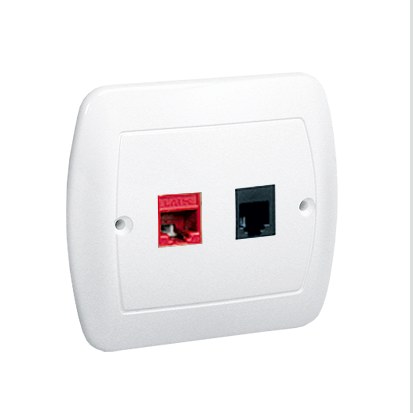 Computerbuchse Rj45 + Telefonbuchse Rj11 Af5t/11 Kabel Weiß