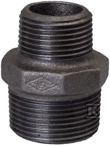 Reduzierender Nippel 1x3/4 Schwarz N8 Nr40