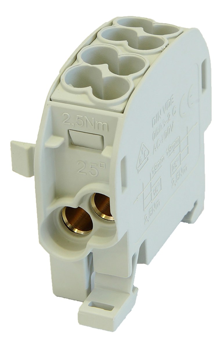 Scb 25 Al/cu 80110 Simblock-verteilerblock, Grau