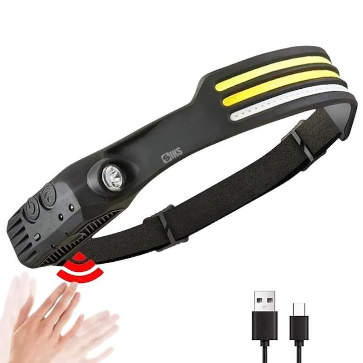 Siks Led-stirnlampe, 3-streifen, Profi-ausführung, Usb-ladefunktion, 8 Lichtmodi Inkl. Rotlichtmodus, Dimmfunktion, 4 Hochleistungs-lichtquellen, Auswahlmöglichkeiten, Angeln, Jagen, Arbeit, Usb-ladef