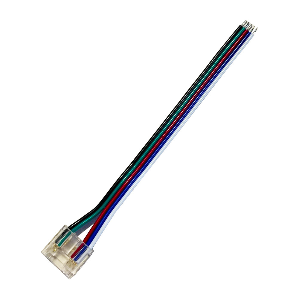 Schnellverbinder Für Rgbw-led-streifen, 5-polig, Cob, Ip20, Leiterplatte, 12 Mm Breites Bandkabel, 10 Cm Lang