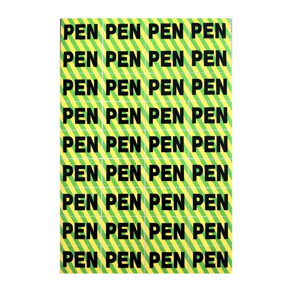 Selbstklebendes Blatt Zur Kennzeichnung Des Neutralleiters (pen)