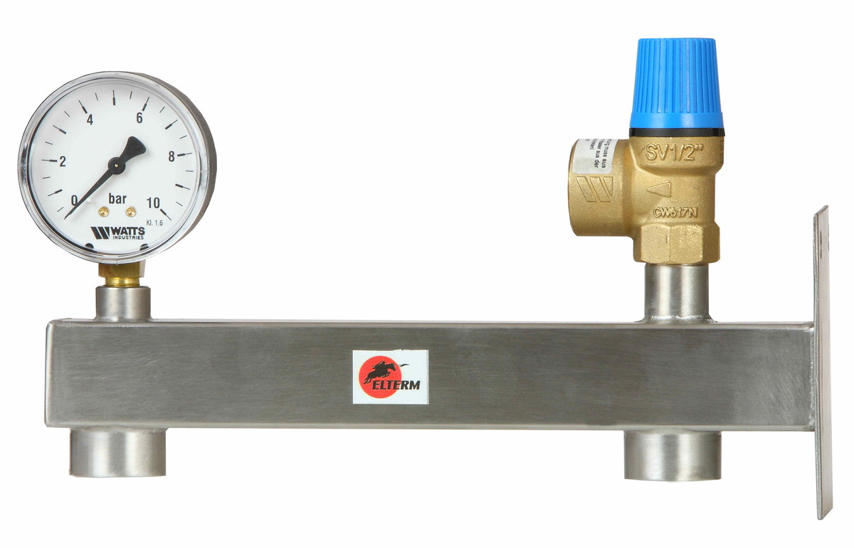 6-bar-sicherheitsgruppe Für Warmwasser Aus Edelstahl Mit Sicherheitsventil Und Manometer