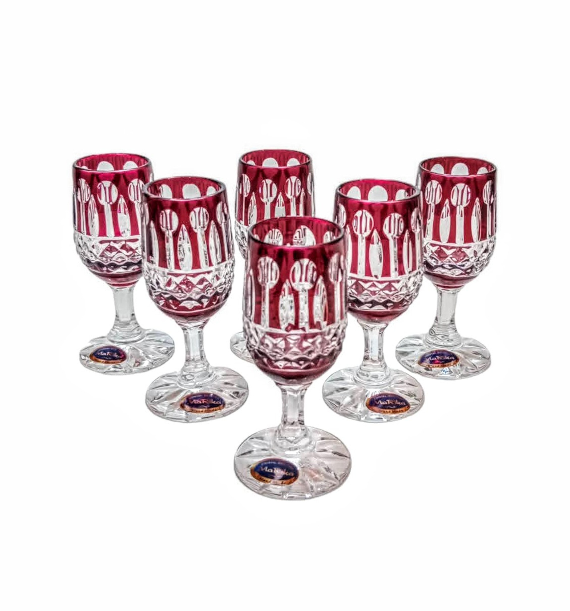 Ruby Crystal Wodkagläser 25 Ml Französisch